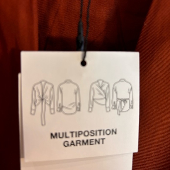 ZARA Sz XS Blouse Oversized Multi Position Ties Flowy Long Sleeve NEW WITH TAGS - Picture 4 of 12